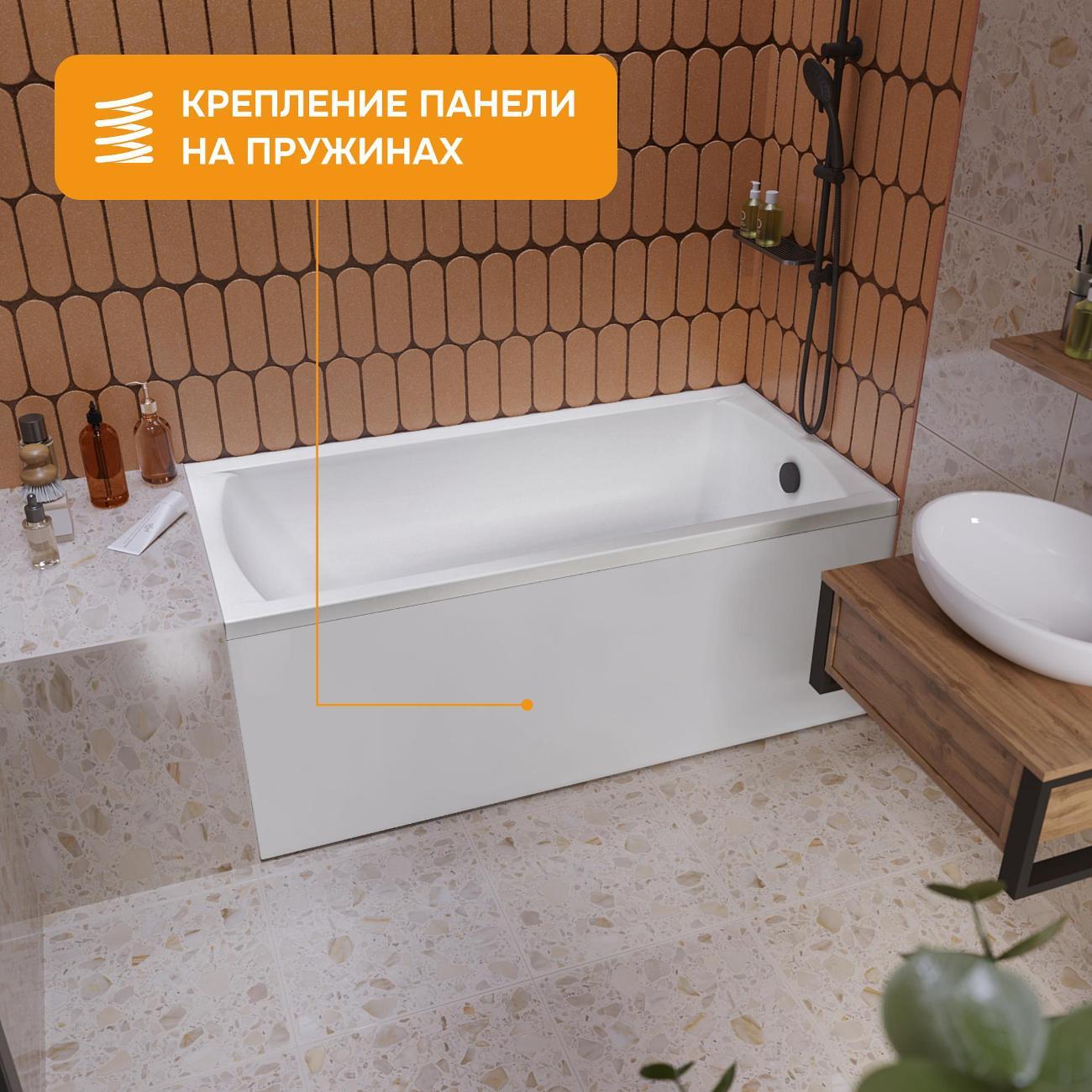 Ванна MODULEASY акриловая 165х70 см KANE 4в1: Прямоугольная ванна