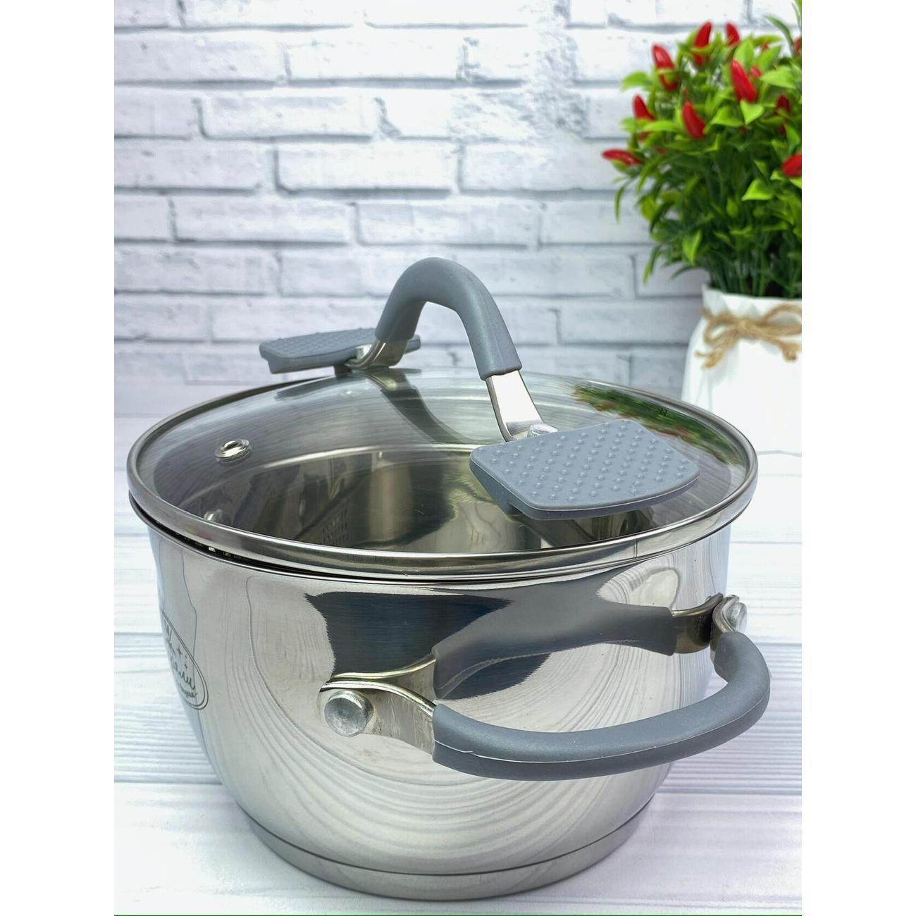 Кастрюля Мерали с крышкой-дуршлаг, 6.3 л