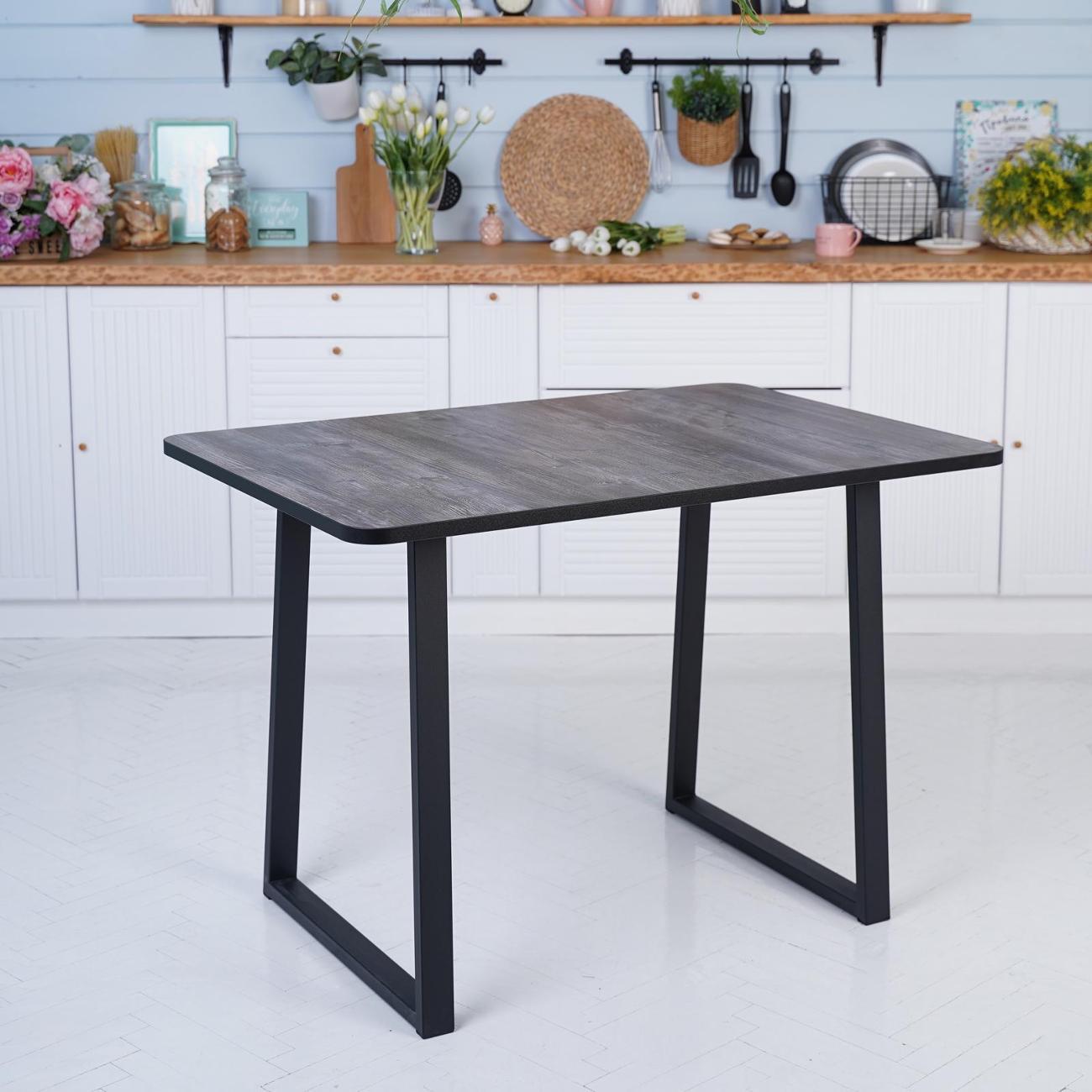 Стол обеденный Frenesie нераздвижной Хьюстон лофт, сосна пандероса, опоры металл, 110х75х75 см.