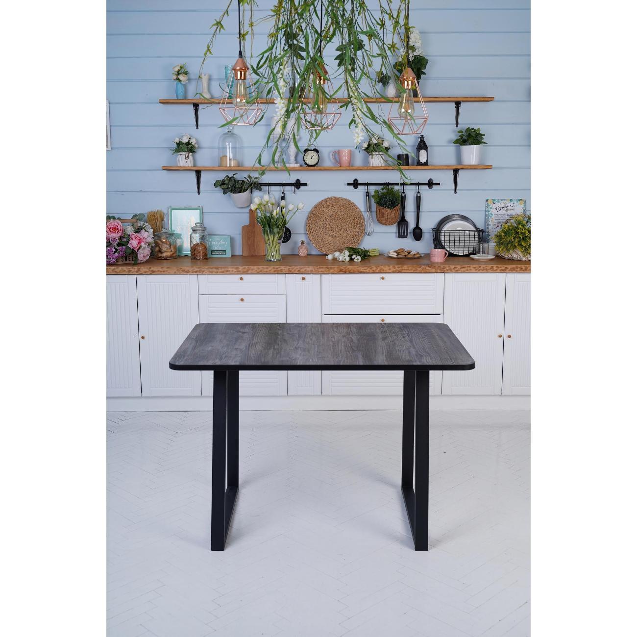 Стол обеденный Frenesie нераздвижной Хьюстон лофт, сосна пандероса, опоры металл, 110х75х75 см.