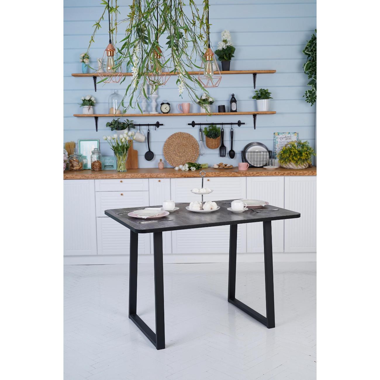 Стол обеденный Frenesie нераздвижной Хьюстон лофт, сосна пандероса, опоры металл, 110х75х75 см.