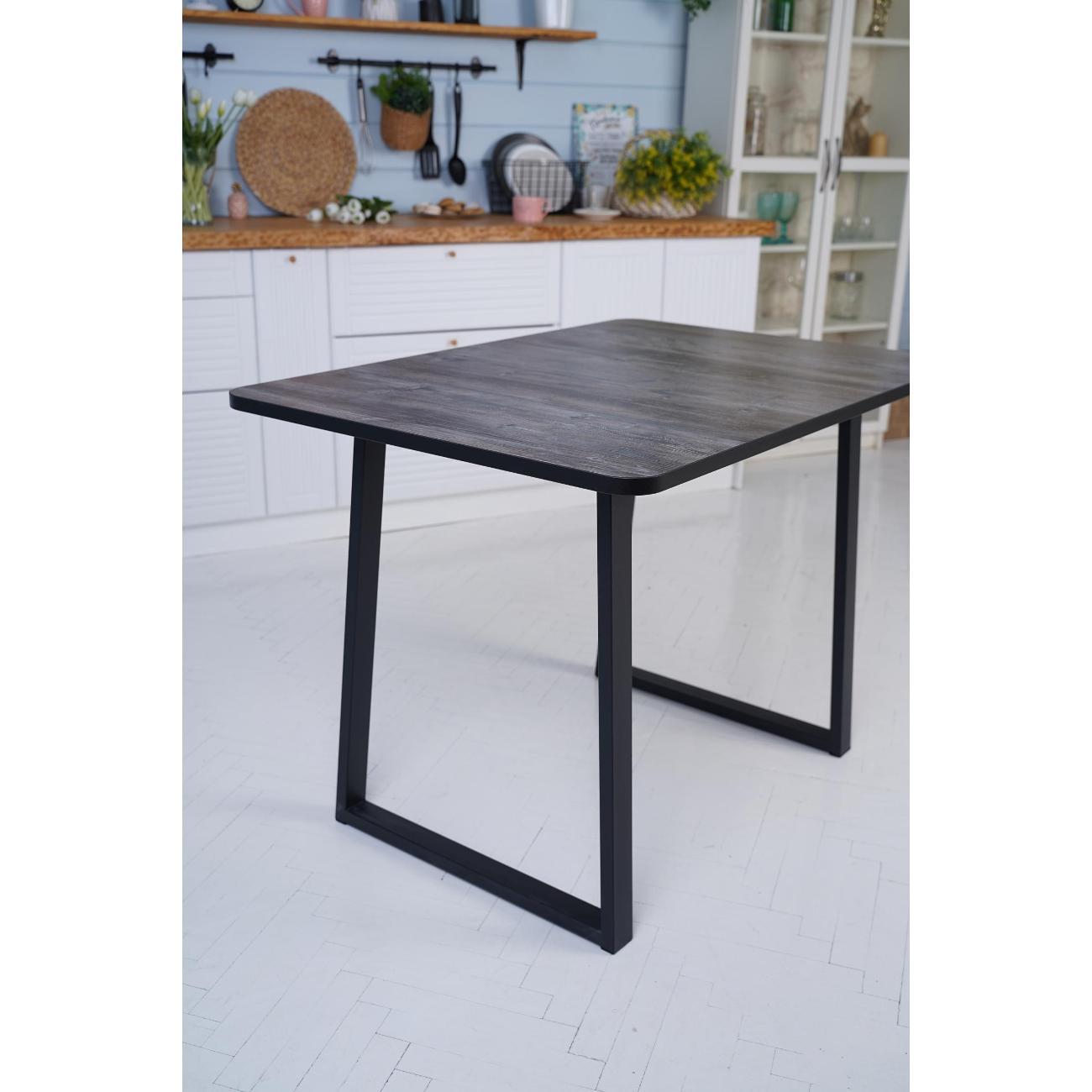 Стол обеденный Frenesie нераздвижной Хьюстон лофт, сосна пандероса, опоры металл, 110х75х75 см.