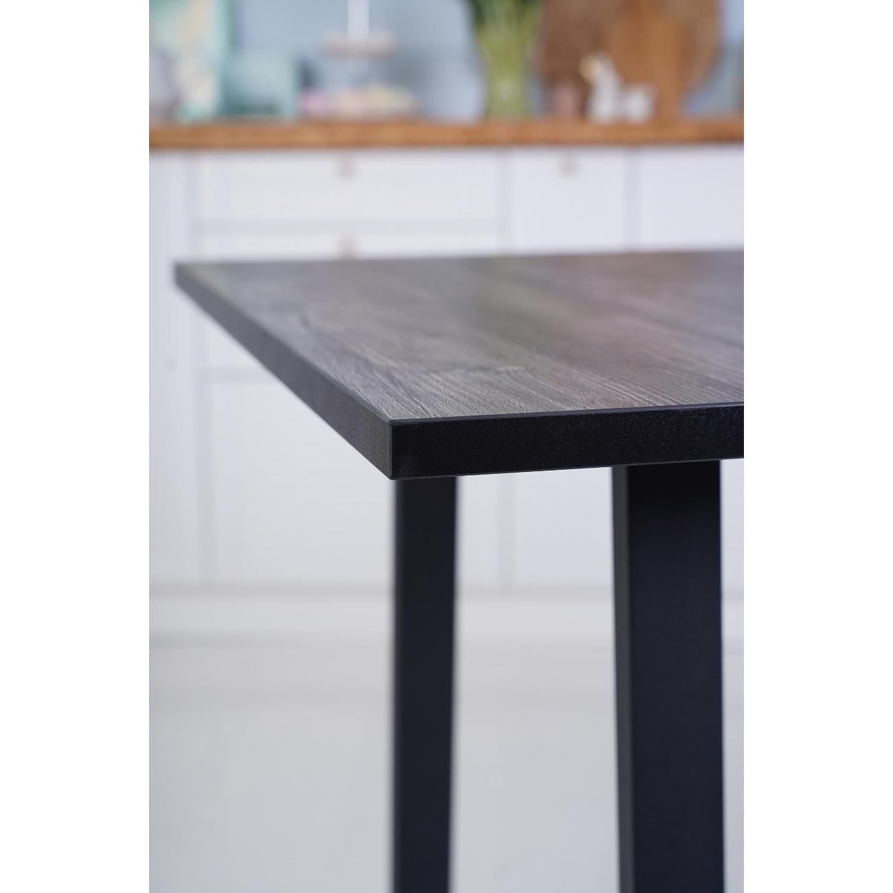 Стол обеденный Frenesie нераздвижной Турин лофт, сосна пандероса, опоры металл черные, 110х75х75 см.