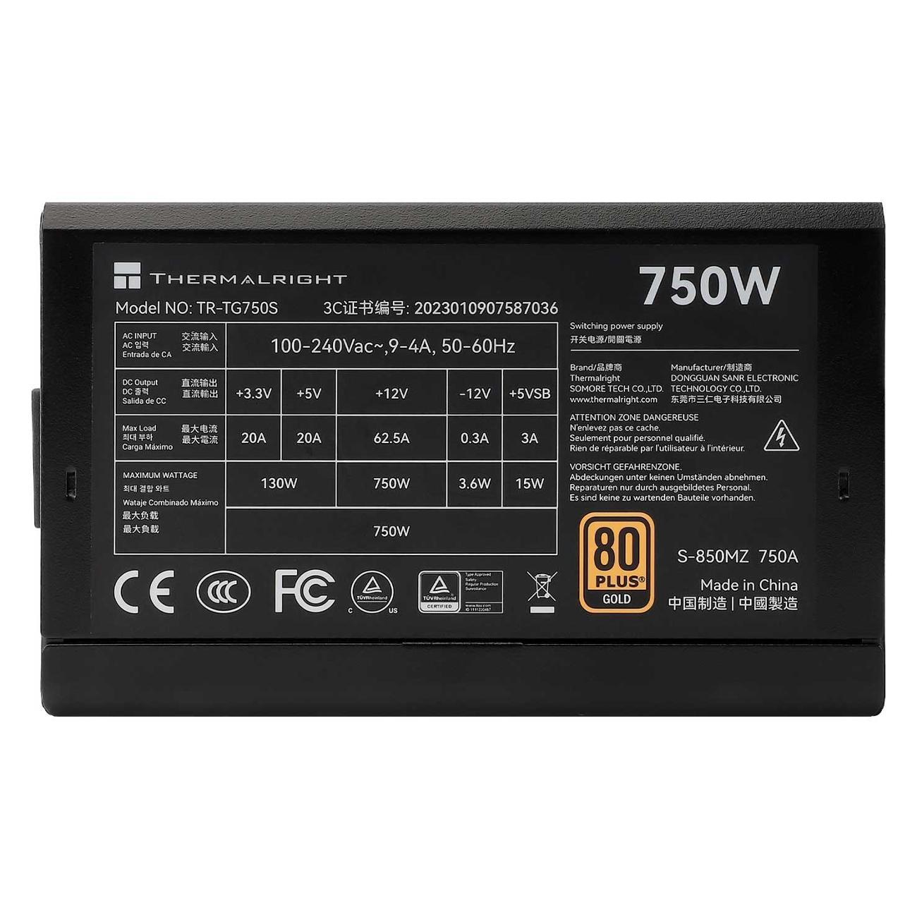 Блок питания Thermalright 750W Gold ATX 3.0 (TR-TG 750S)