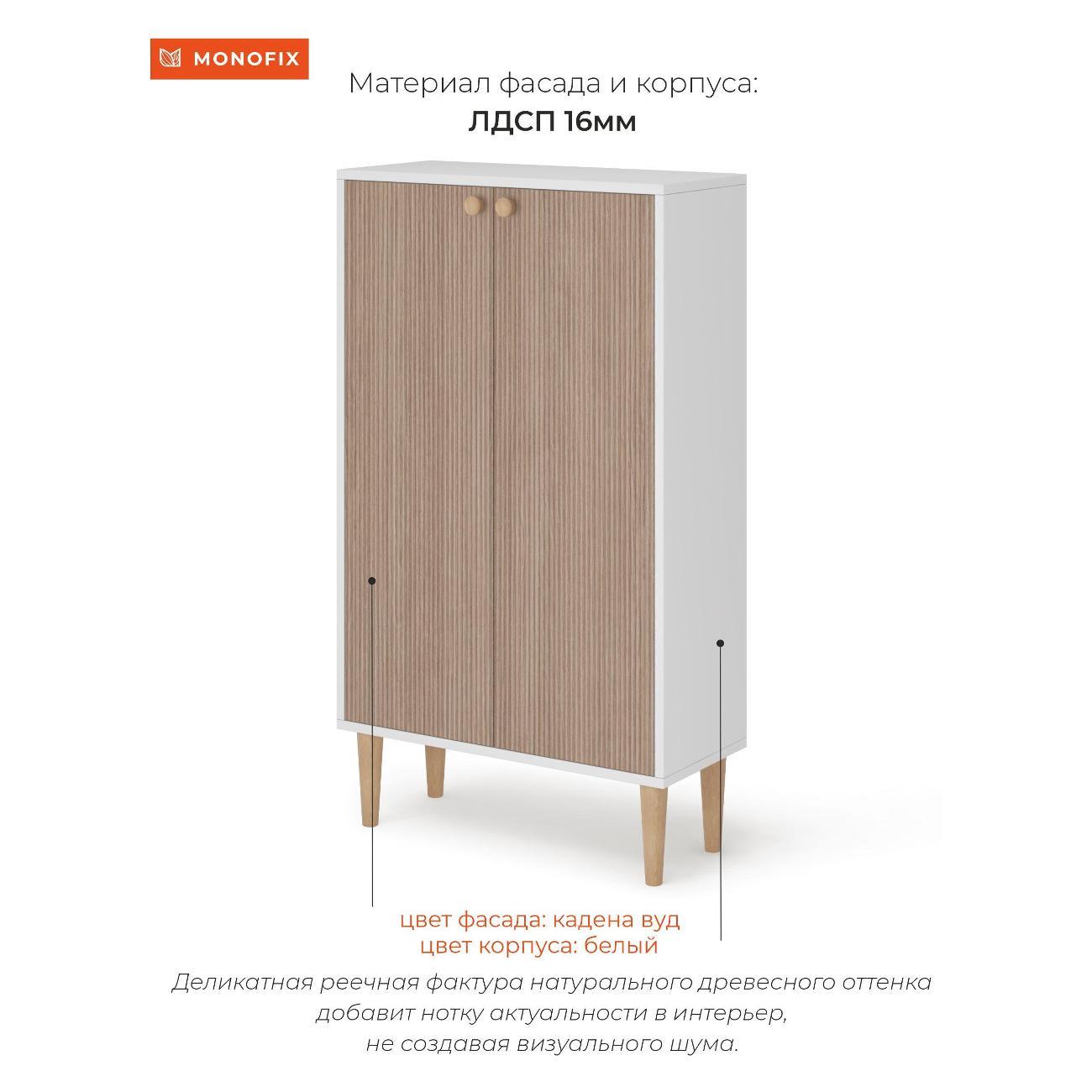 Тумба Monofix ОДОС верт. с 2 дверцами кадена вуд/лак