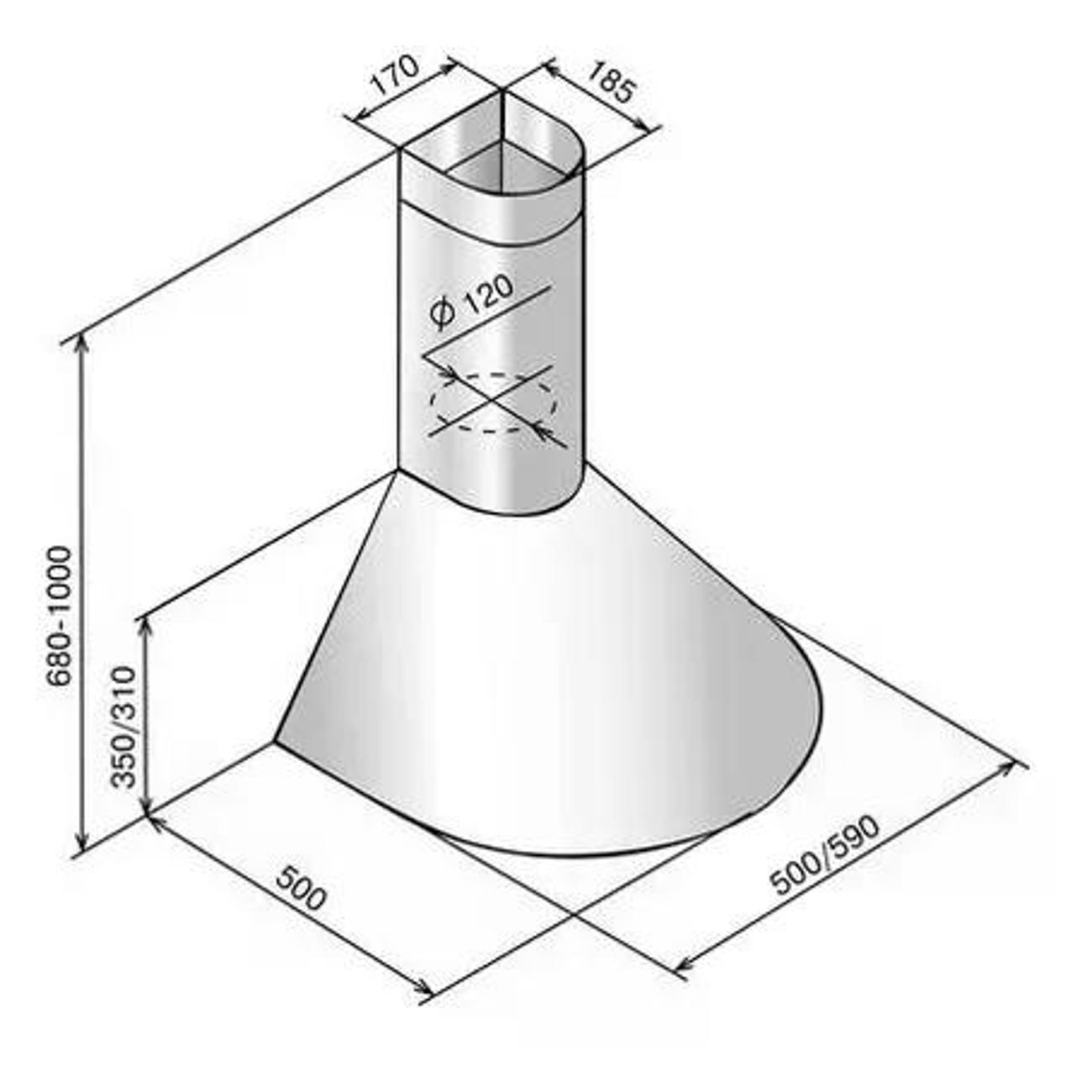 Вытяжка пристенная Elikor 840454