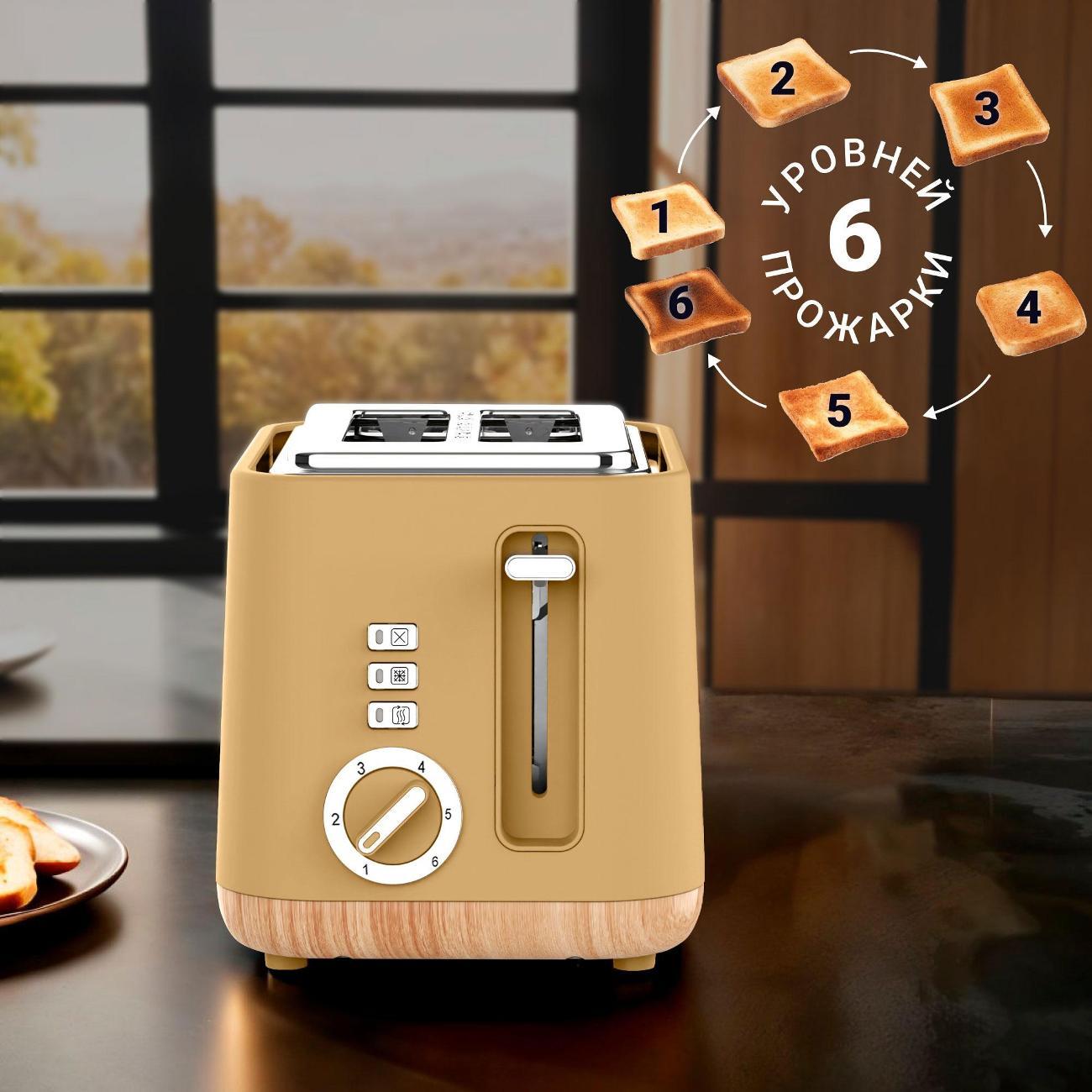 Тостер Tesler TT 244 OCHRE желтый