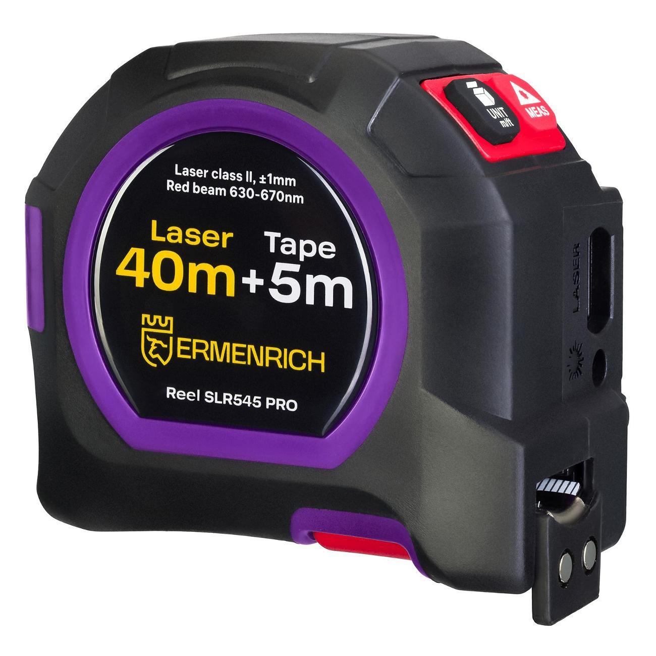 Рулетка измерительная Ermenrich Reel SLR545 PRO, фиолетовый