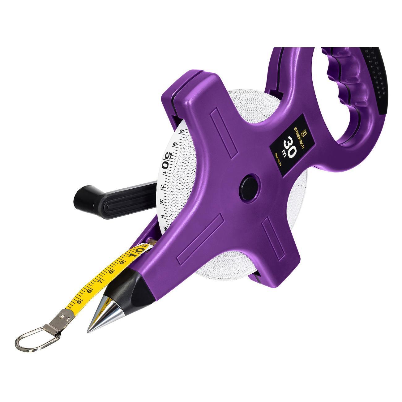 Рулетка геодезическая Ermenrich Reel SL30, фиолетовый