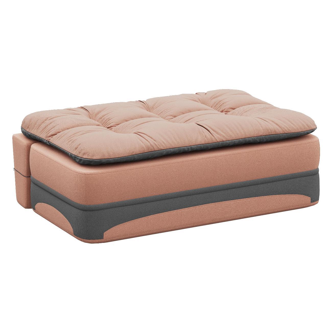 Диван Div-one Бескаркасный прямой, розовый Клиффорд Мини