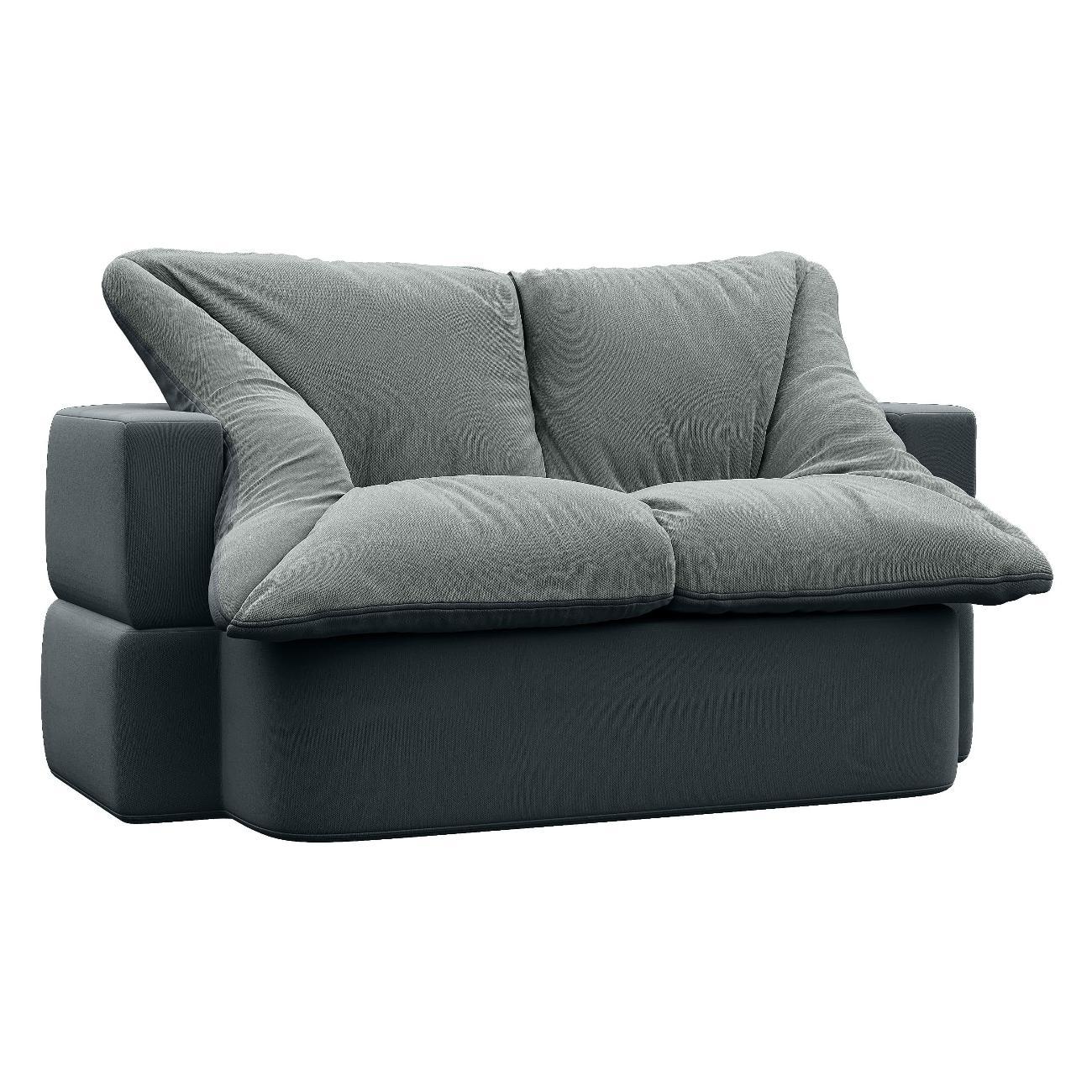 Диван Div-one Бескаркасный прямой, серый Дадли