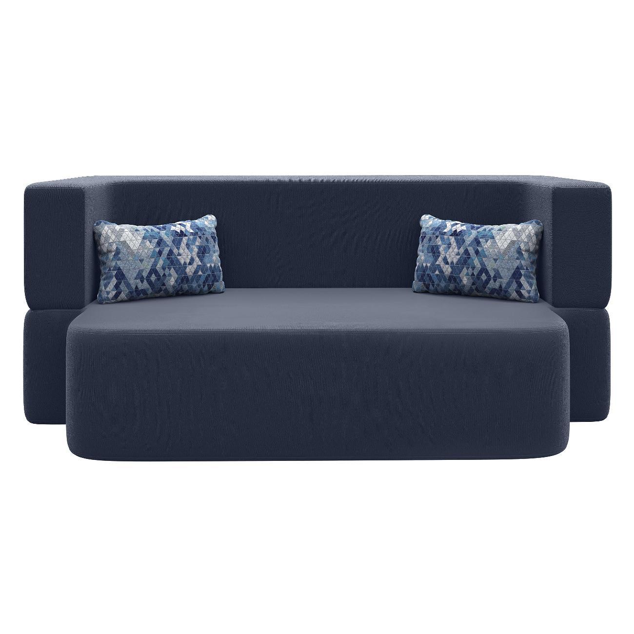 Диван Div-one Бескаркасный прямой, синий Дадли Лайт