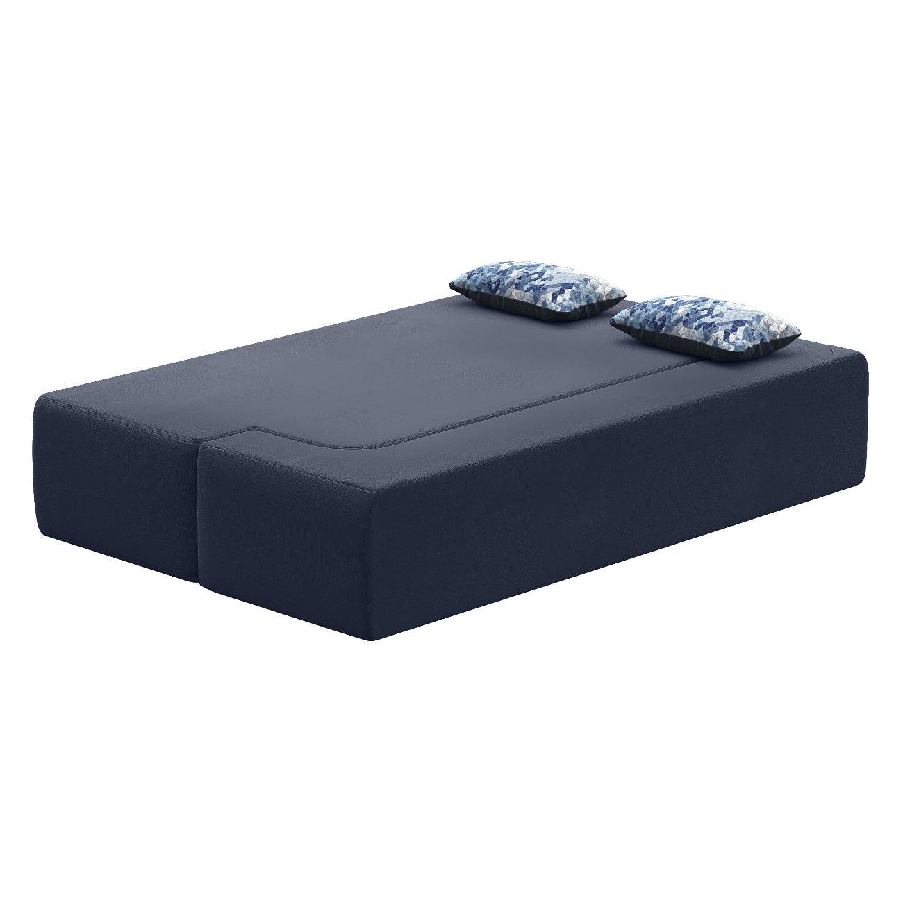 Диван Div-one Бескаркасный прямой, синий Дадли Лайт