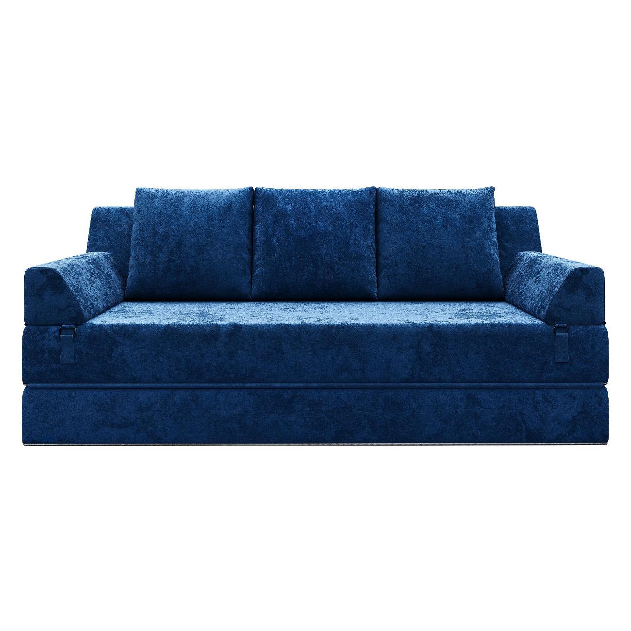 Диван Div-one Бескаркасный прямой, синий Форд