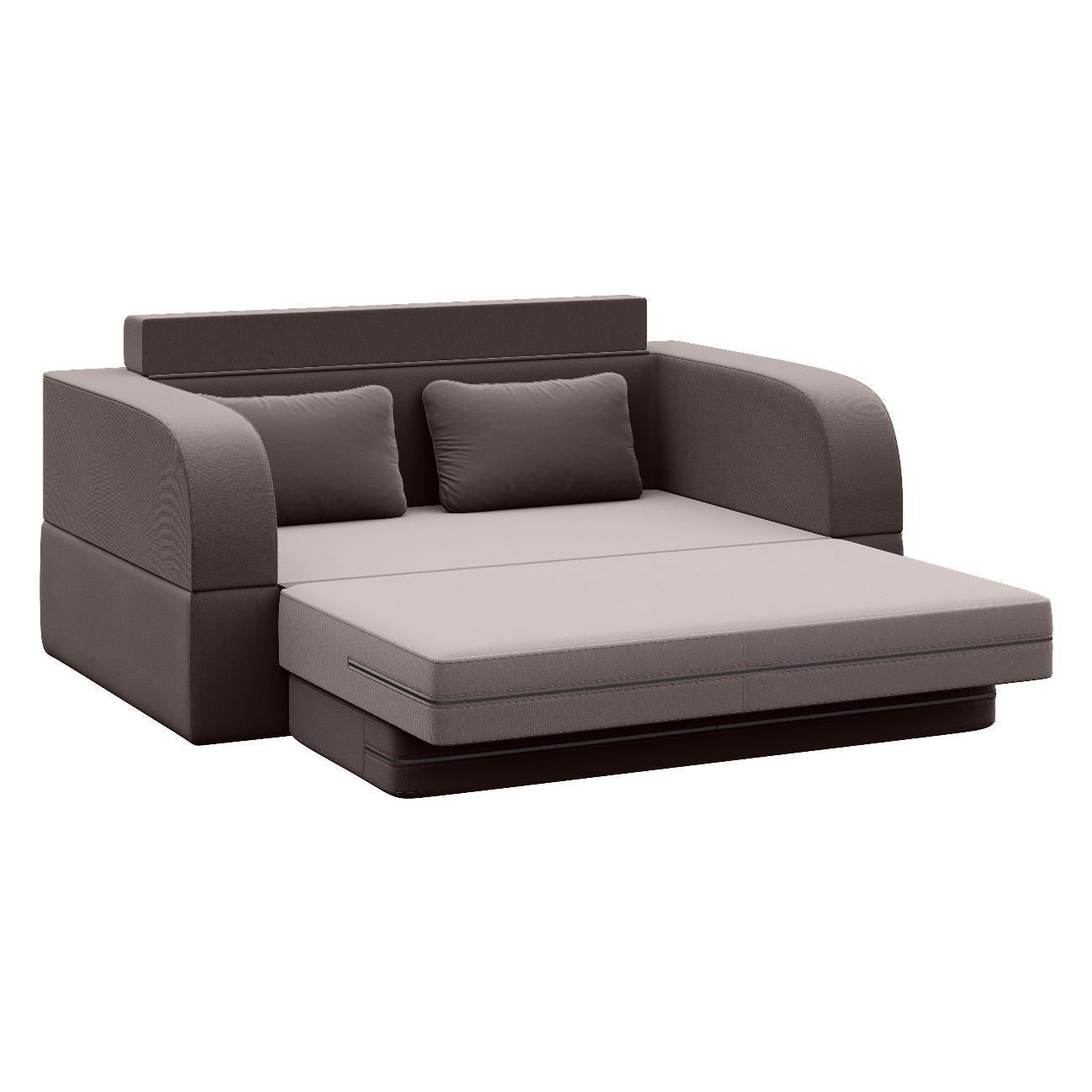 Диван Div-one Бескаркасный прямой, коричневый Мико