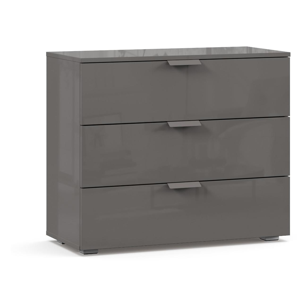 Комод Любимый Дом глянцевый серый Бруклин 80 см