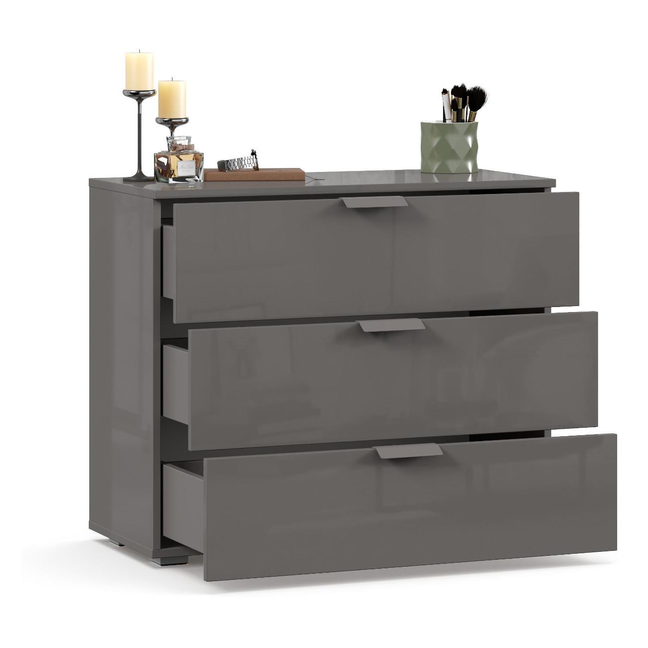 Комод Любимый Дом глянцевый серый Бруклин 80 см