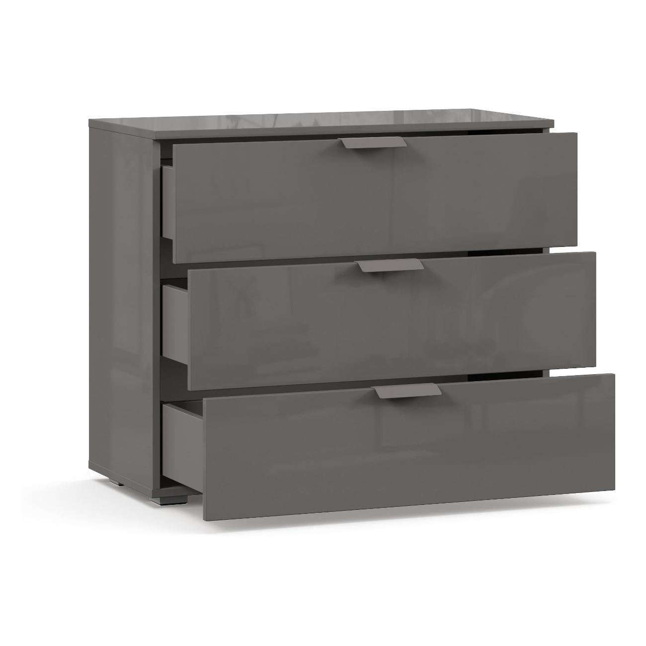 Комод Любимый Дом глянцевый серый Бруклин 80 см