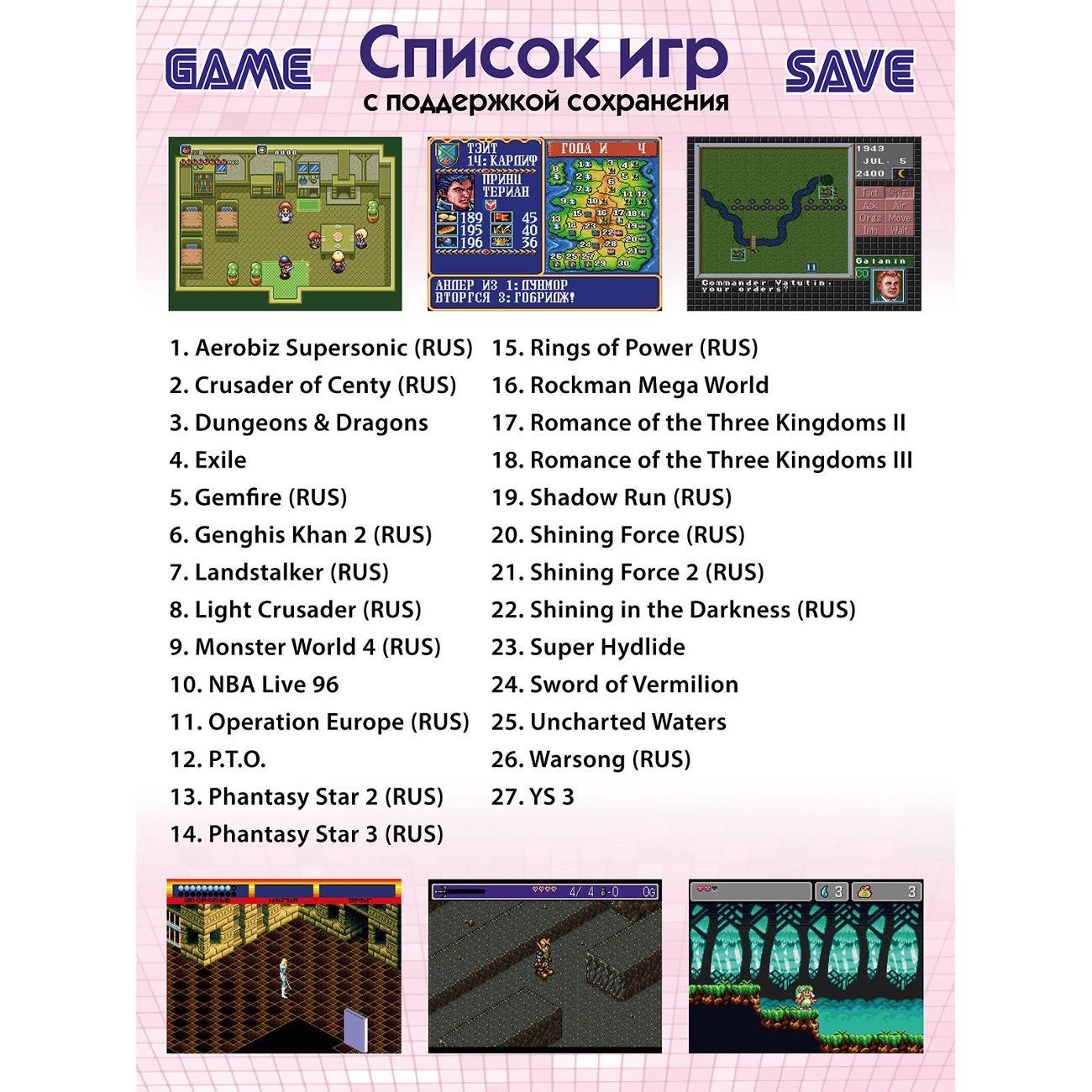 Видеоигра Mega Drive 16B25 Wargame 96in1 RAM