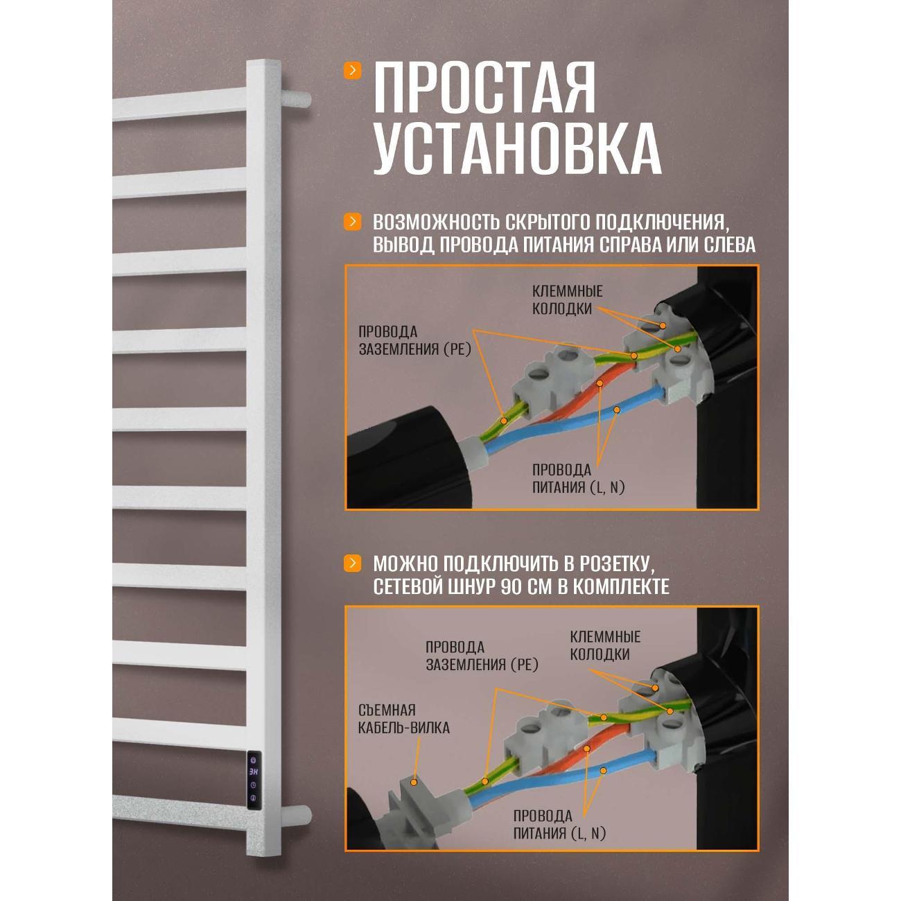 Полотенцесушитель Суховей Глобус GSL04001WM 1000x400, белый матовый