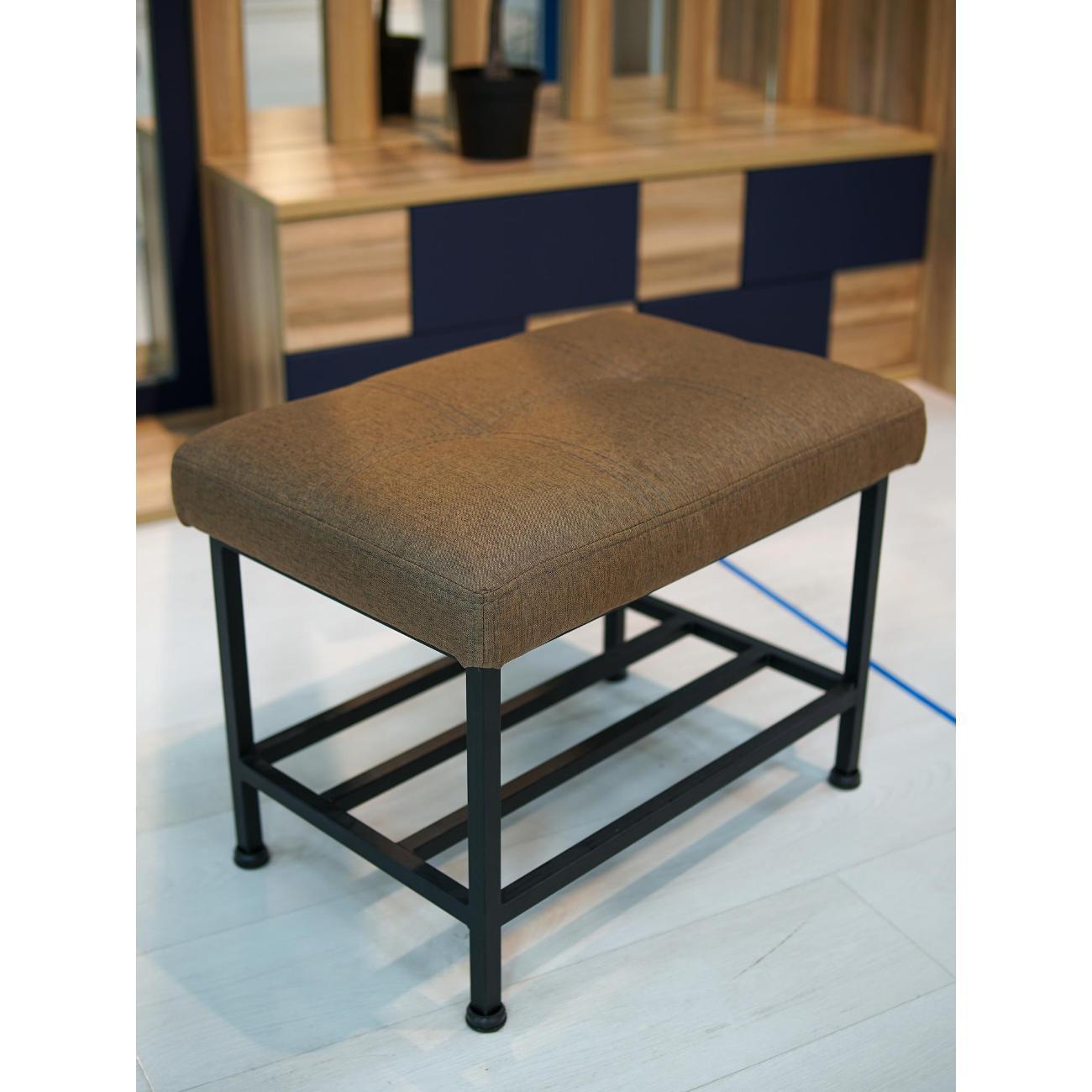 Банкетка Frenesie в прихожую с сиденьем коричневая, 60x40x45 см.