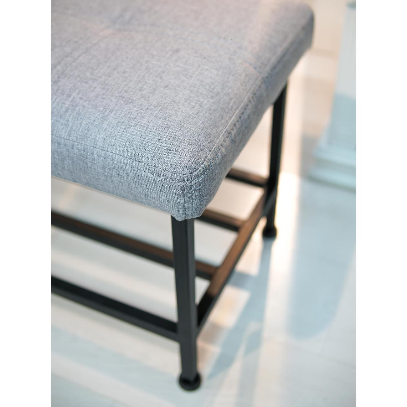 Банкетка Frenesie в прихожую с сиденьем серая, 60x40x45 см.