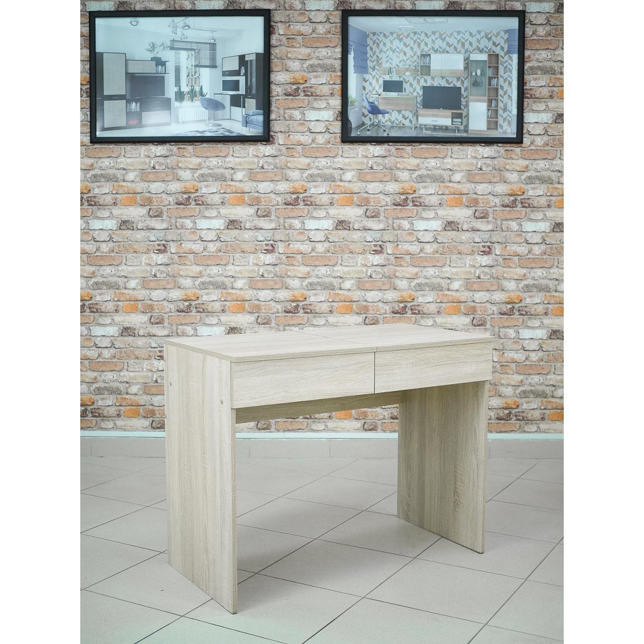 Столик туалетный Frenesie с зеркалом, ЛДСП, цвет дуб сонома, 78x100x53 см