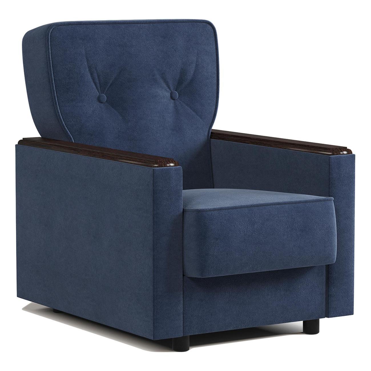 Кресло Шарм-Дизайн Классика Д для отдыха велюр Ультра миднайт