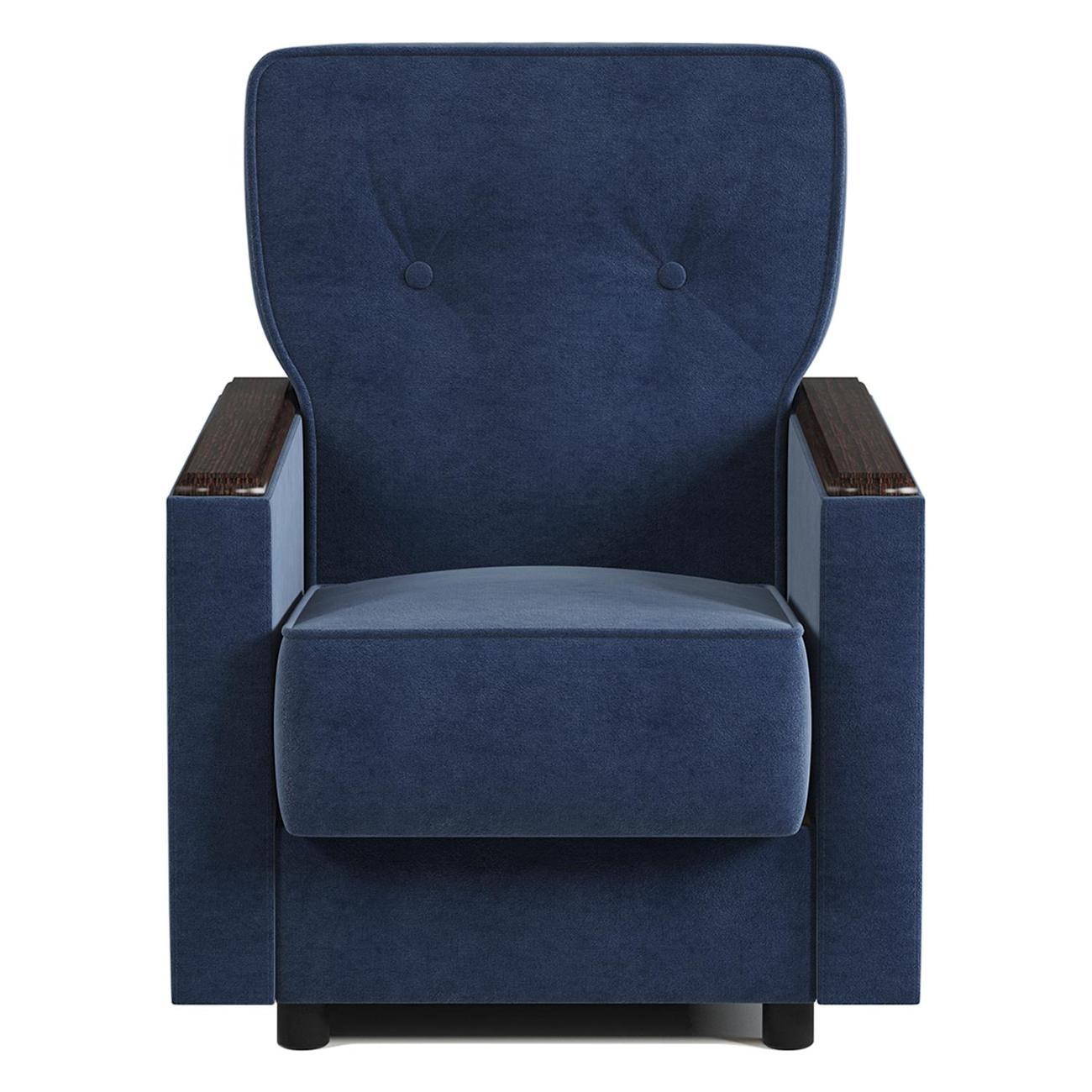 Кресло Шарм-Дизайн Классика Д для отдыха велюр Ультра миднайт