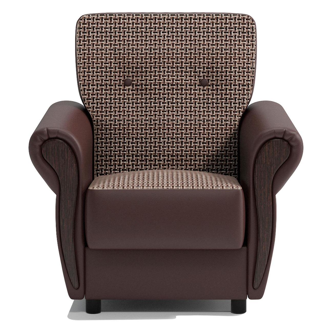 Кресло Шарм-Дизайн Классика М для отдыха Корфу и экокожа шоколад