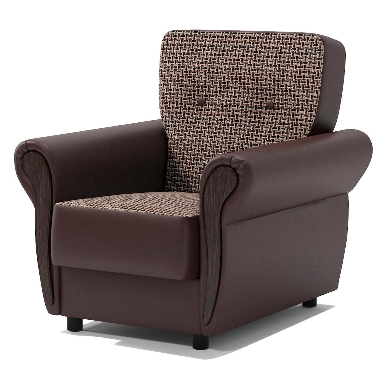 Кресло Шарм-Дизайн Классика М для отдыха Корфу и экокожа шоколад