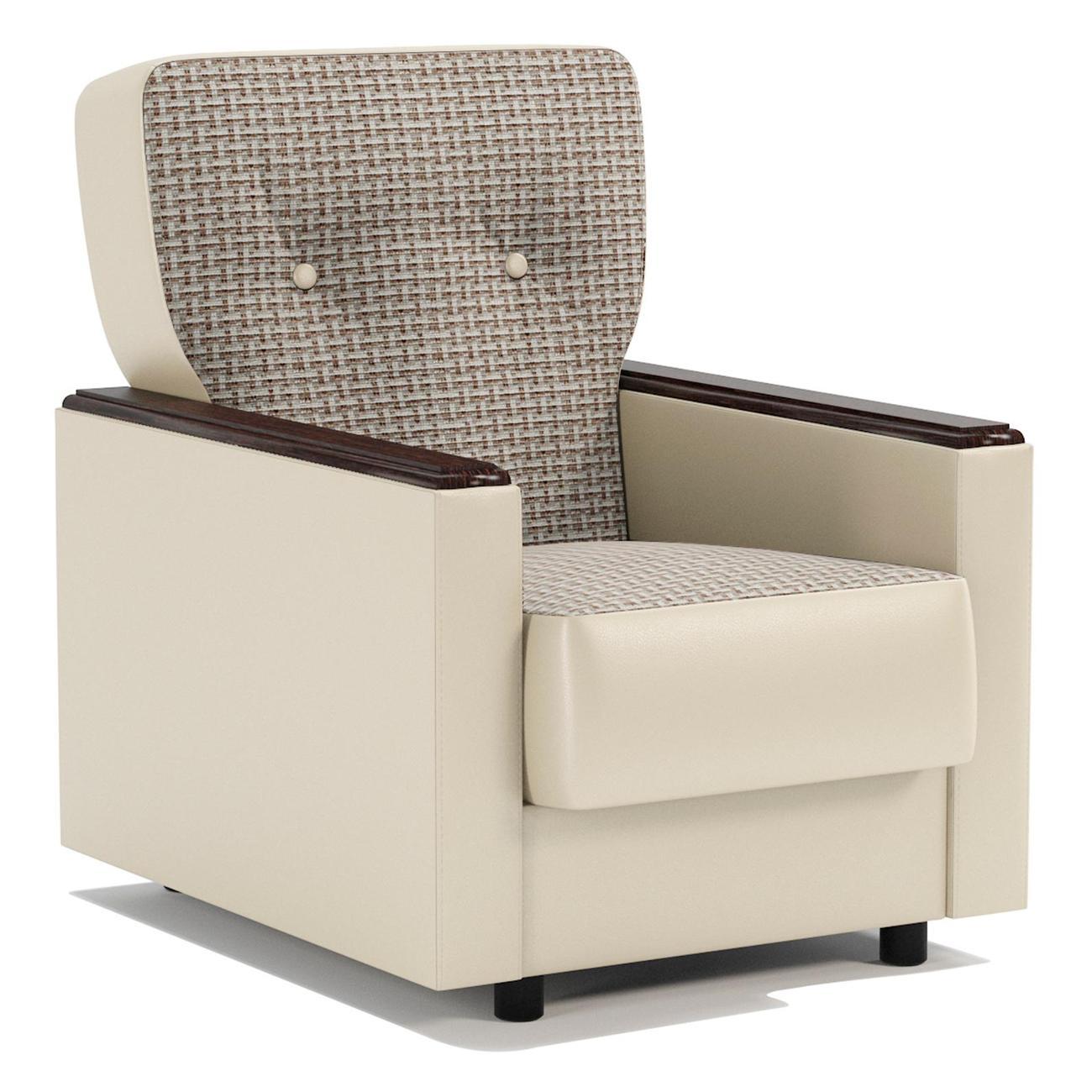 Кресло Шарм-Дизайн Классика Д для отдыха Корфу беж и экокожа беж