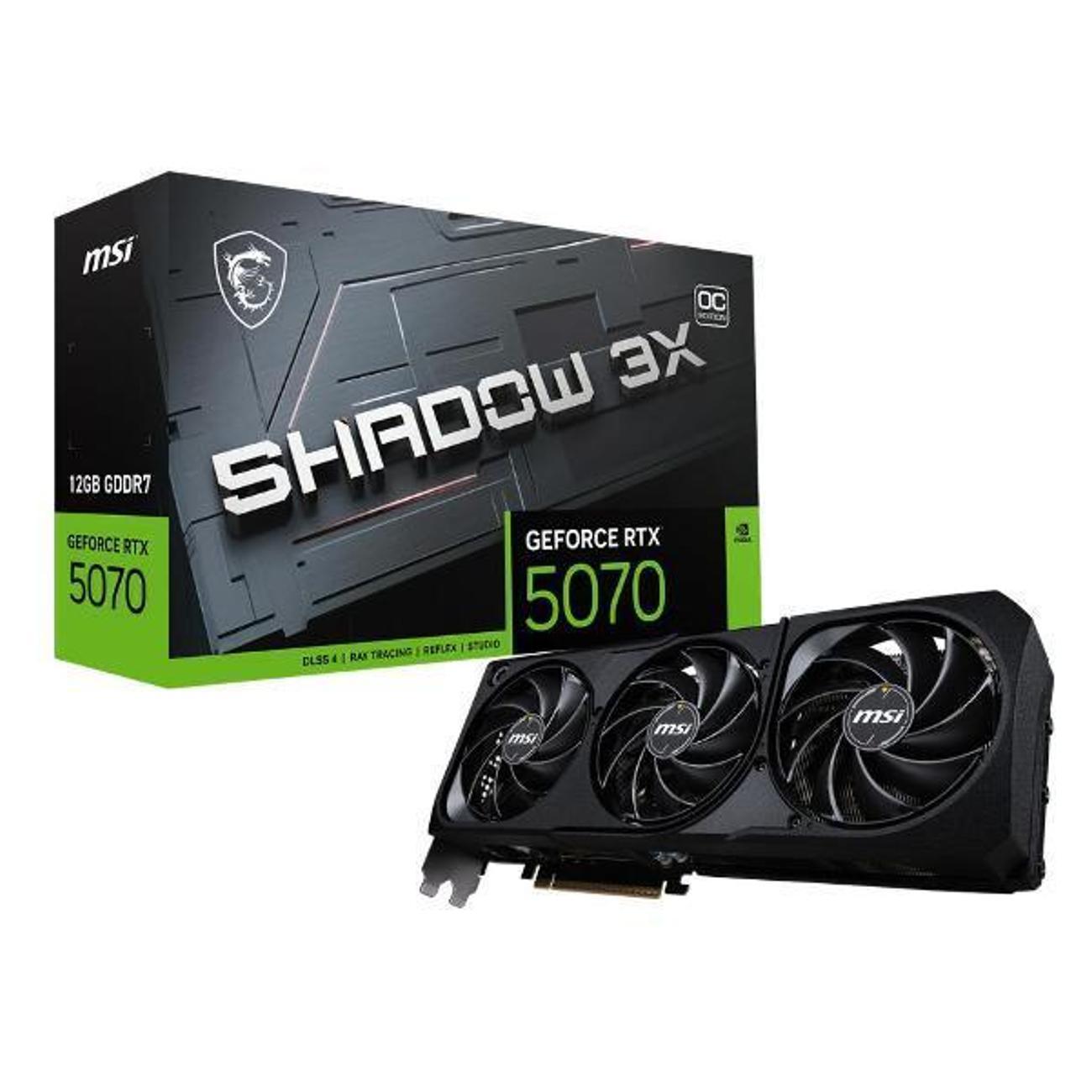 Видеокарта MSI RTX5070 SHADOW 3X OC 12GB фото