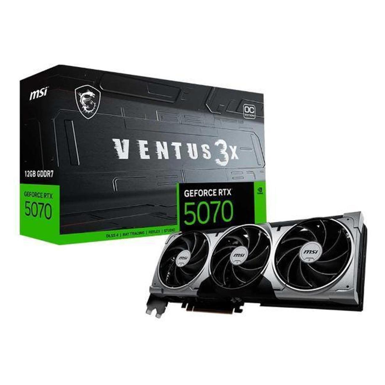 Видеокарта MSI GeForce RTX 5070 12G VENTUS 3X OC