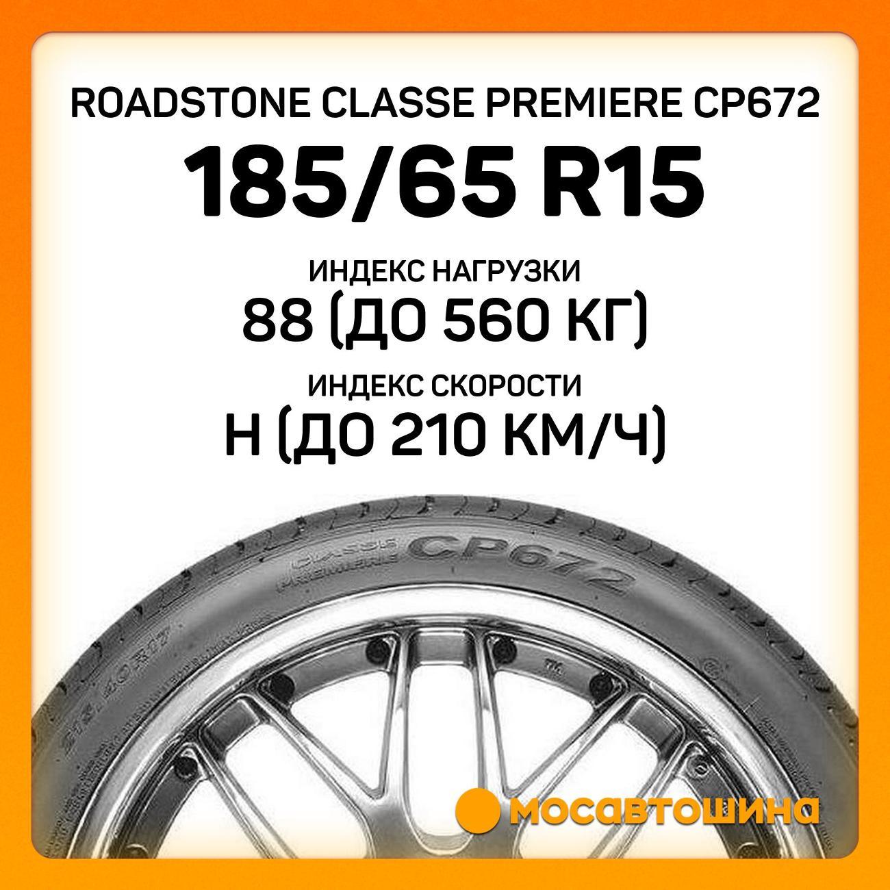 Шина автомобильная Roadstone Classe Premiere CP672 185/65 R15 88H