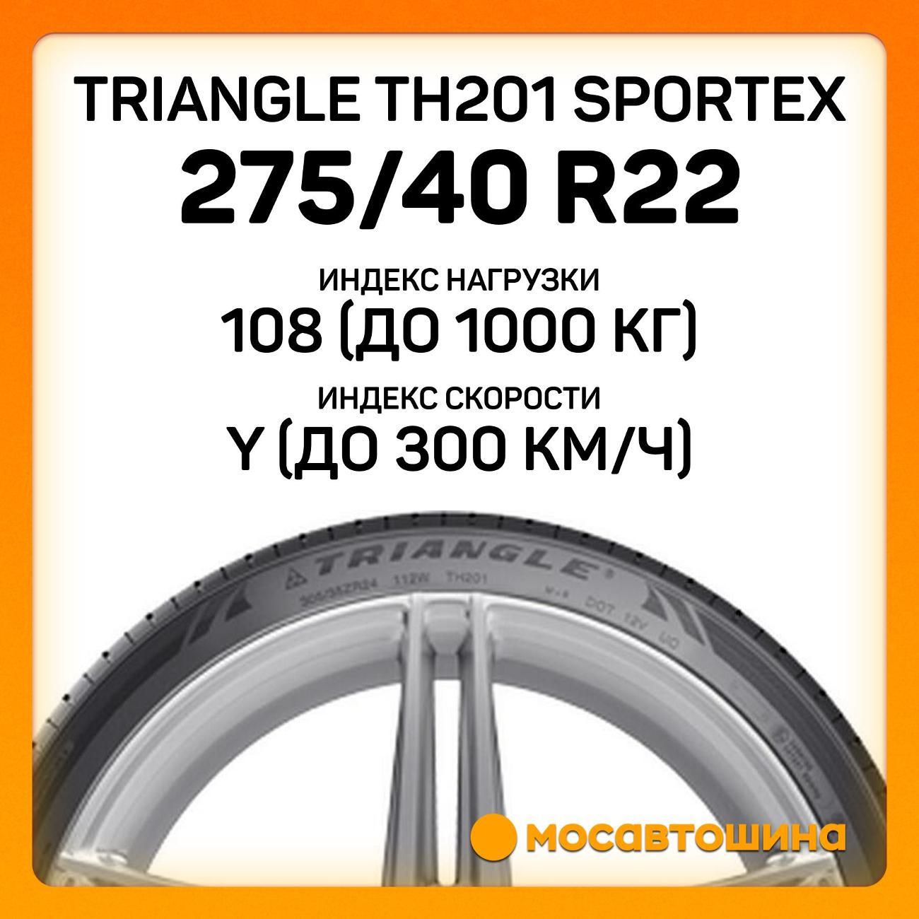 Шина автомобильная TRIANGLE TH201 Sportex 275/40 R22 108Y XL