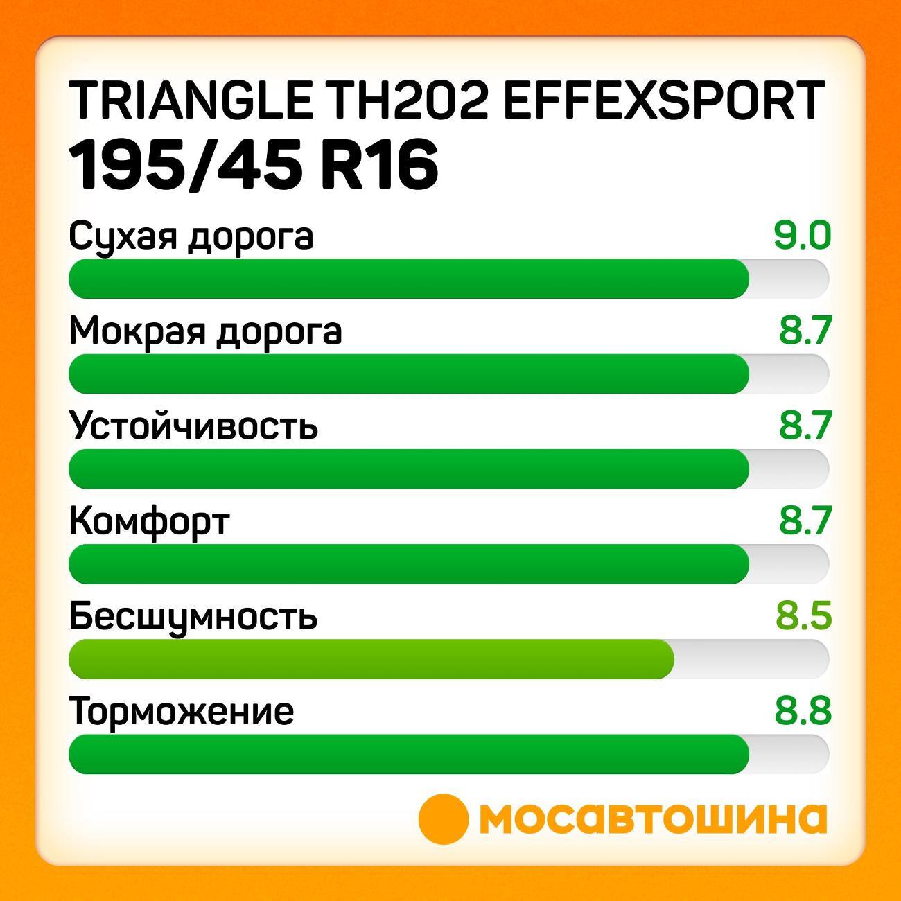 Шина автомобильная TRIANGLE TH202 EffeXSport 195/45 R16 84W XL