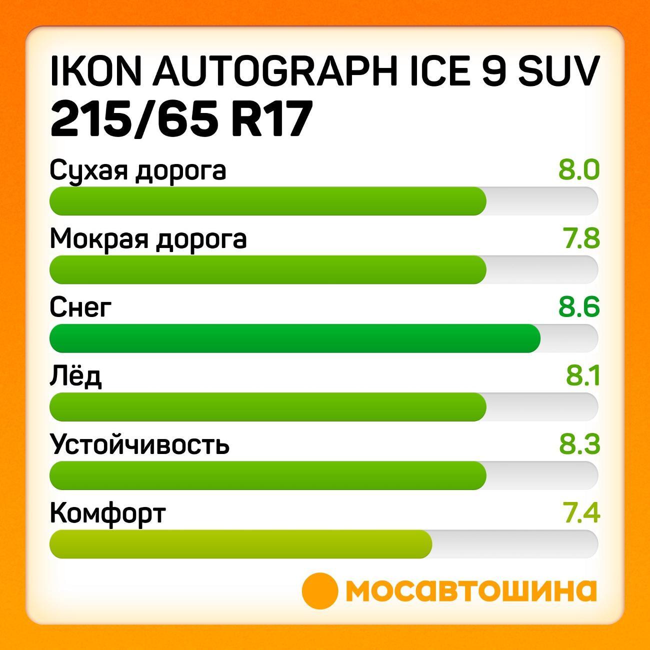 Шина автомобильная Ikon Autograph Ice 9 SUV 215/65 R17 103T XL