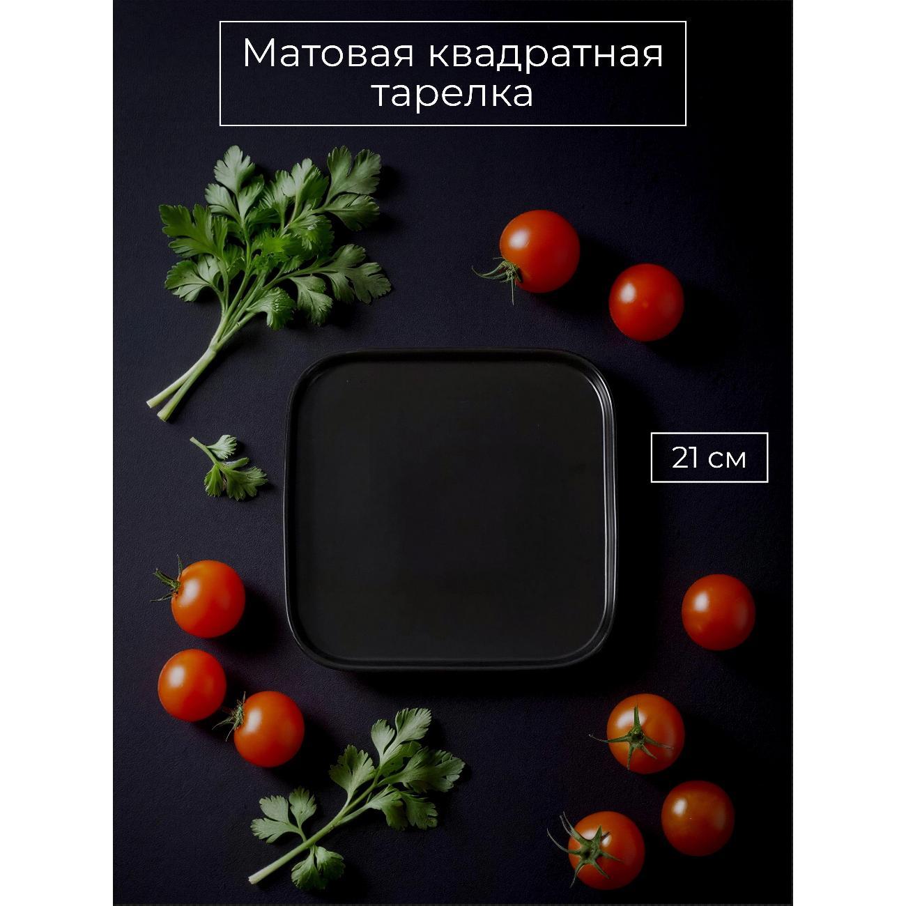 Тарелка LAMLAY черная матовая (2034)