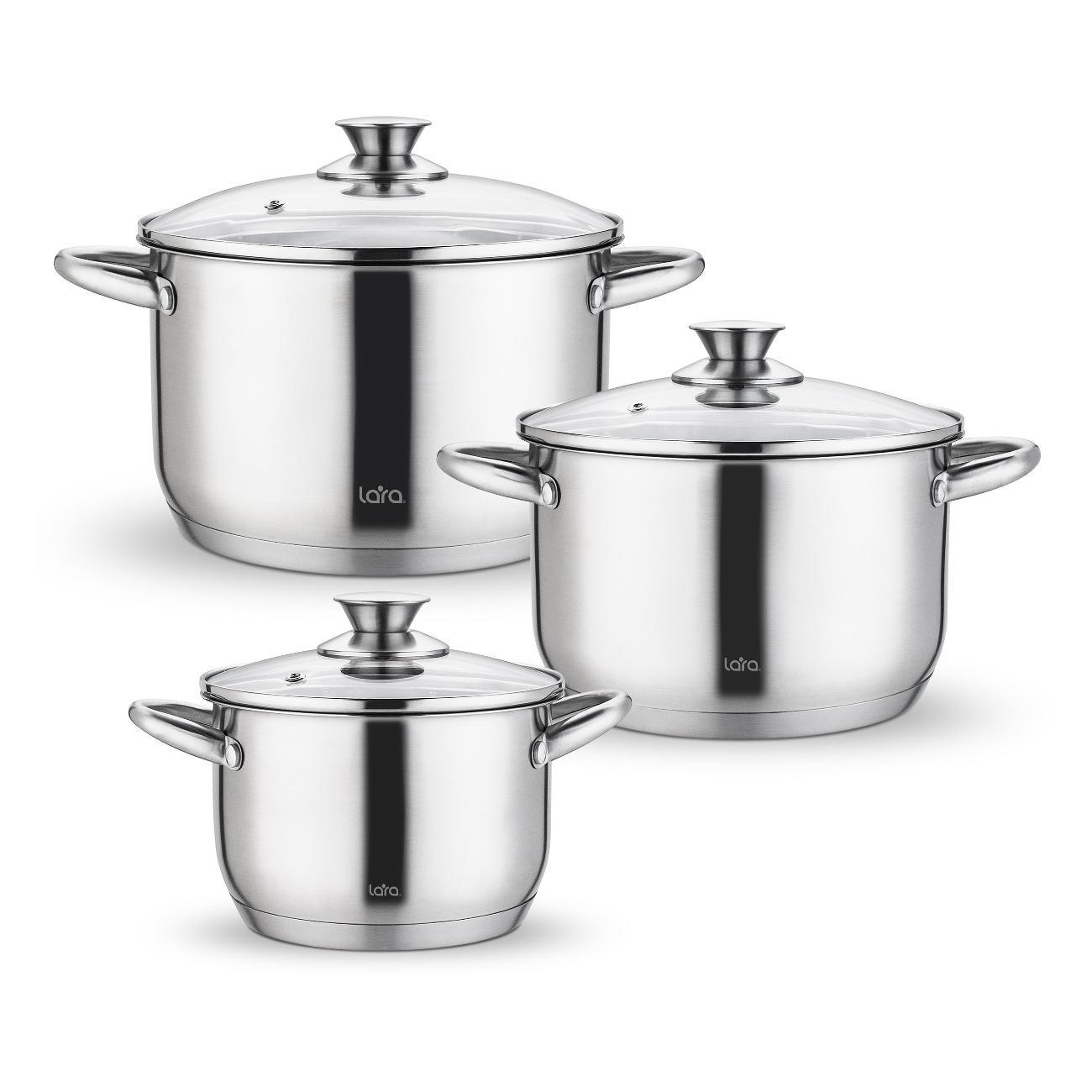 Набор посуды для приготовления Lara Афина, 3 предмета