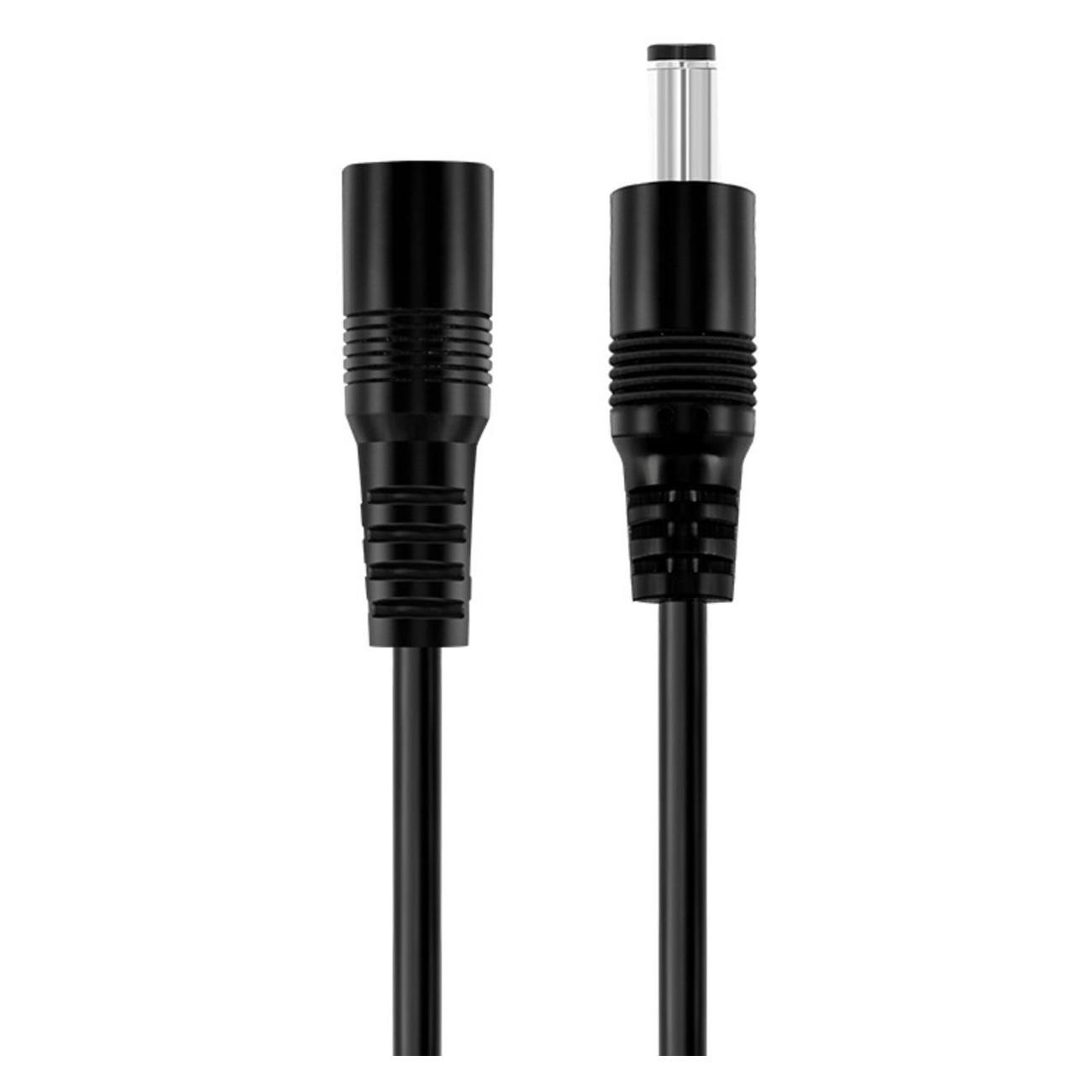 Удлинитель кабеля питания для камеры видеонаблюдения AMPERATOR светодиодной ленты гнездо - штекер DC 5.5x2.1 5 метра черный