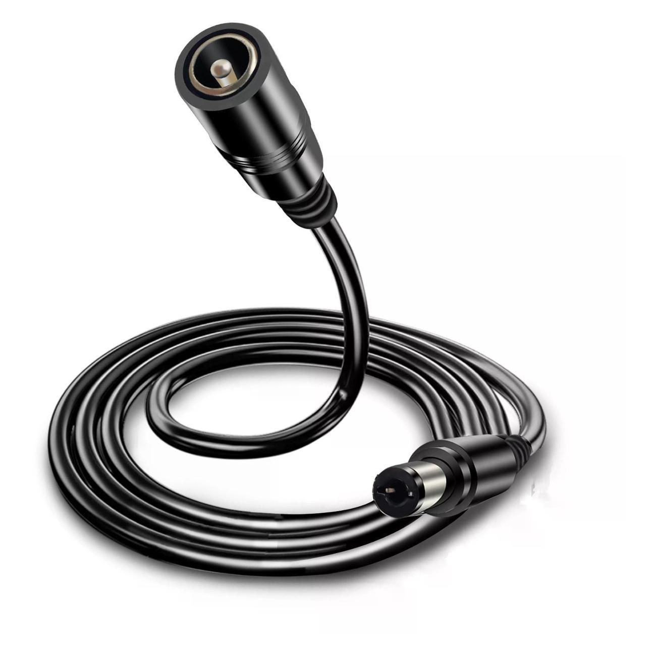 Удлинитель кабеля питания для камеры видеонаблюдения AMPERATOR светодиодной ленты гнездо - штекер DC 5.5x2.1 3 метра черный