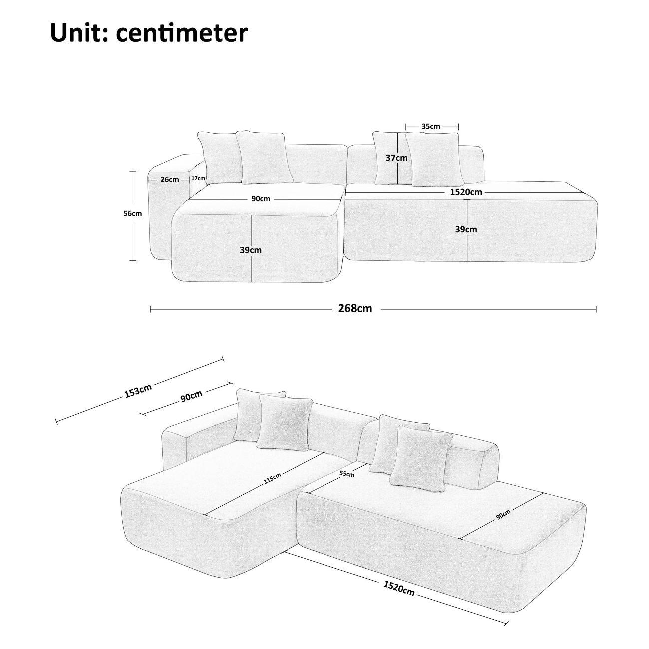 Диван бескаркасный BOXSOFA S033R Gray