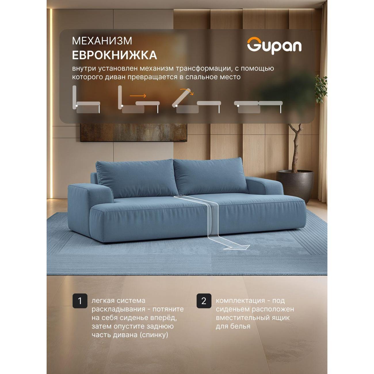 Диван Gupan Бонни голубой голубой