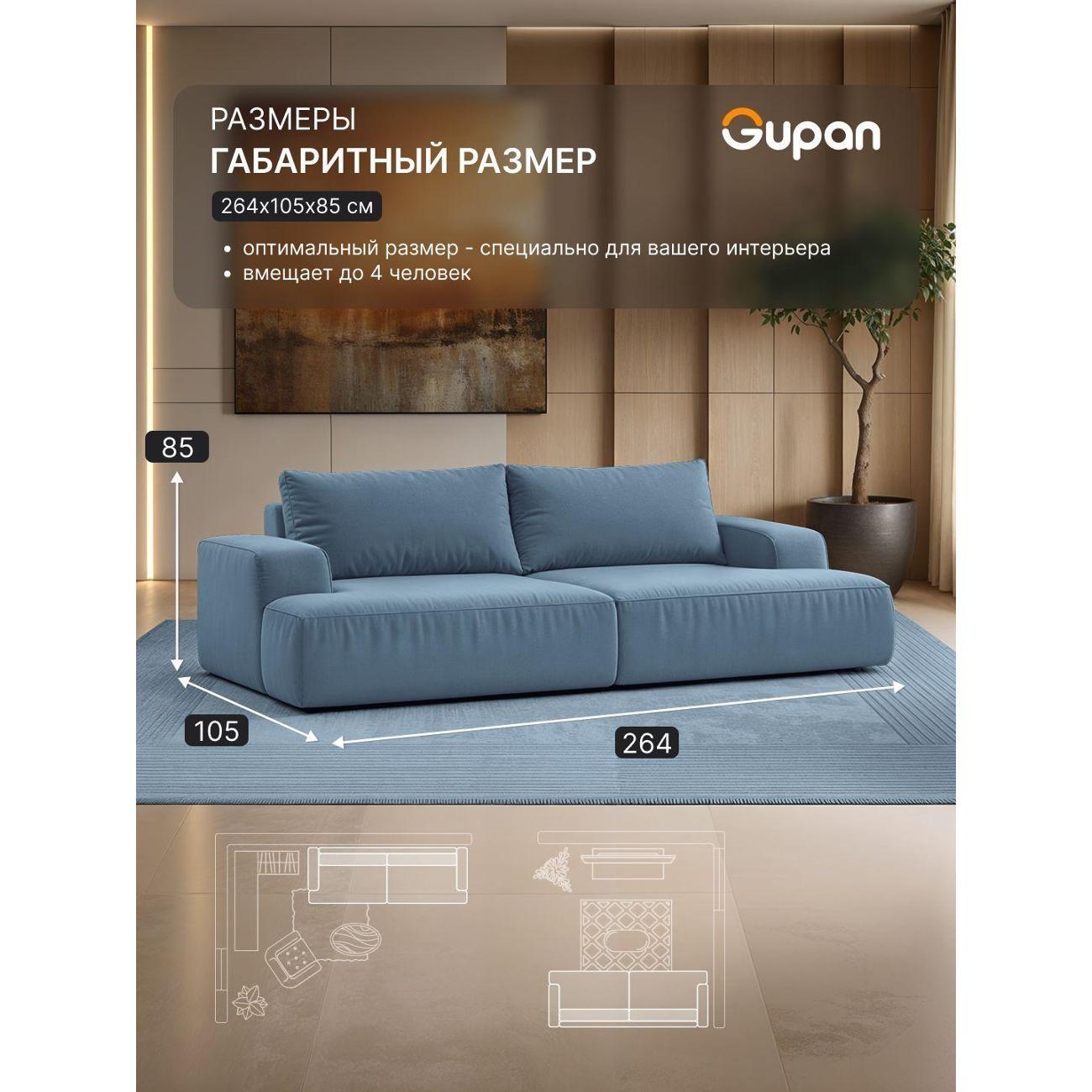 Диван Gupan Бонни голубой голубой