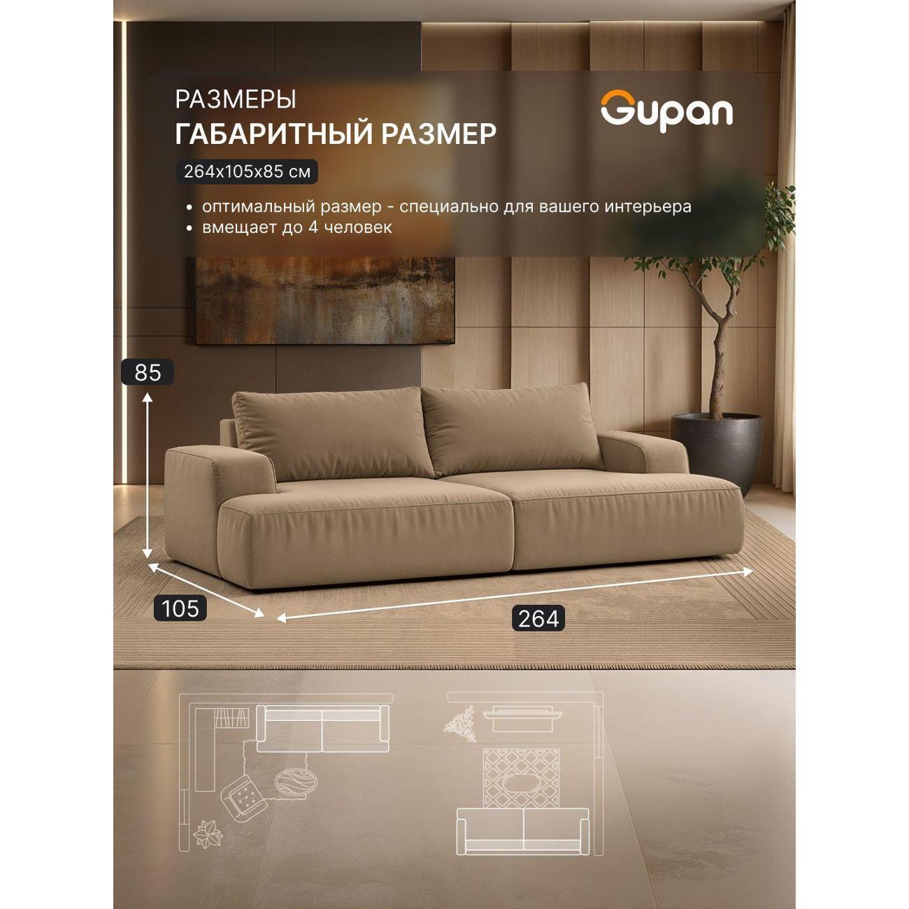 Диван Gupan Дофт Прямой голубой