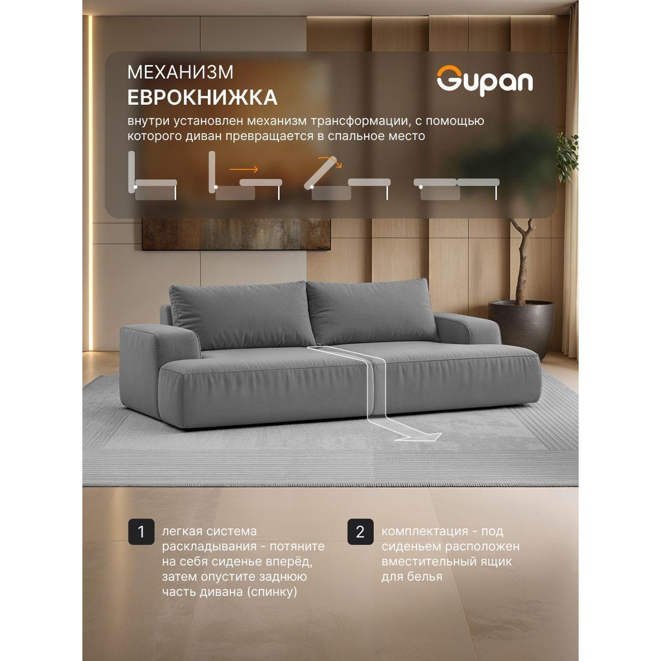 Диван Gupan Дофт Прямой бирюзовый