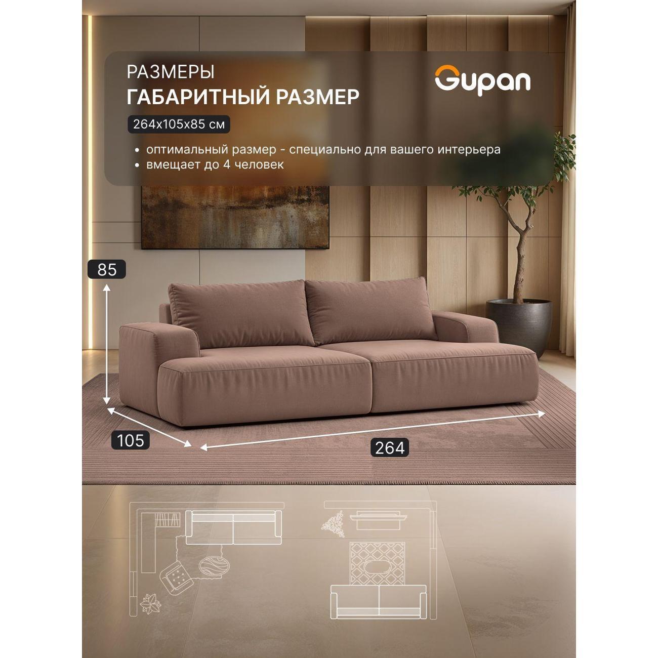 Диван Gupan Дофт Прямой синий