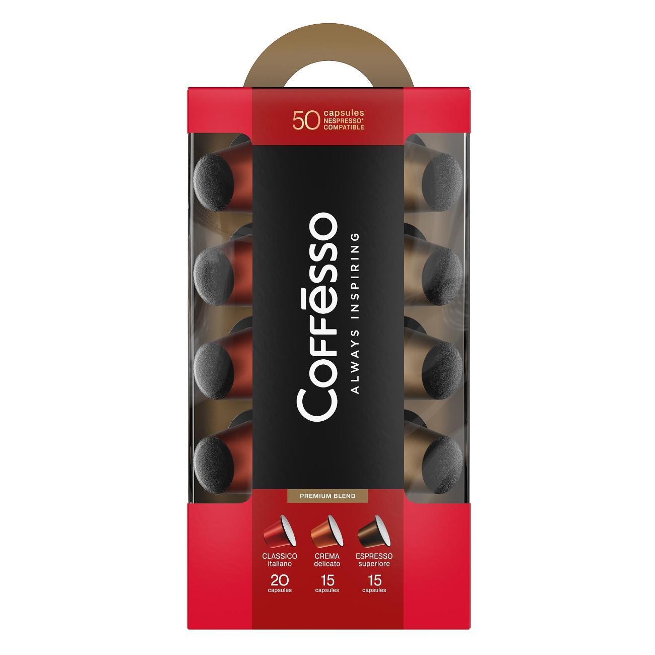 Кофе в капсулах Coffesso 3 вкуса 50 капсул