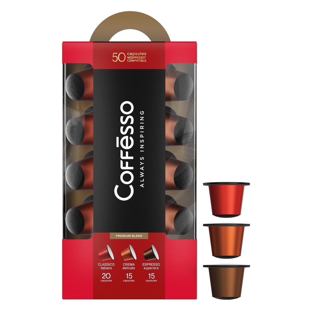 Кофе в капсулах Coffesso 3 вкуса 50 капсул